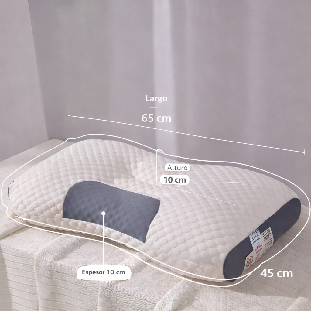 Imagen con medidas de la almohada